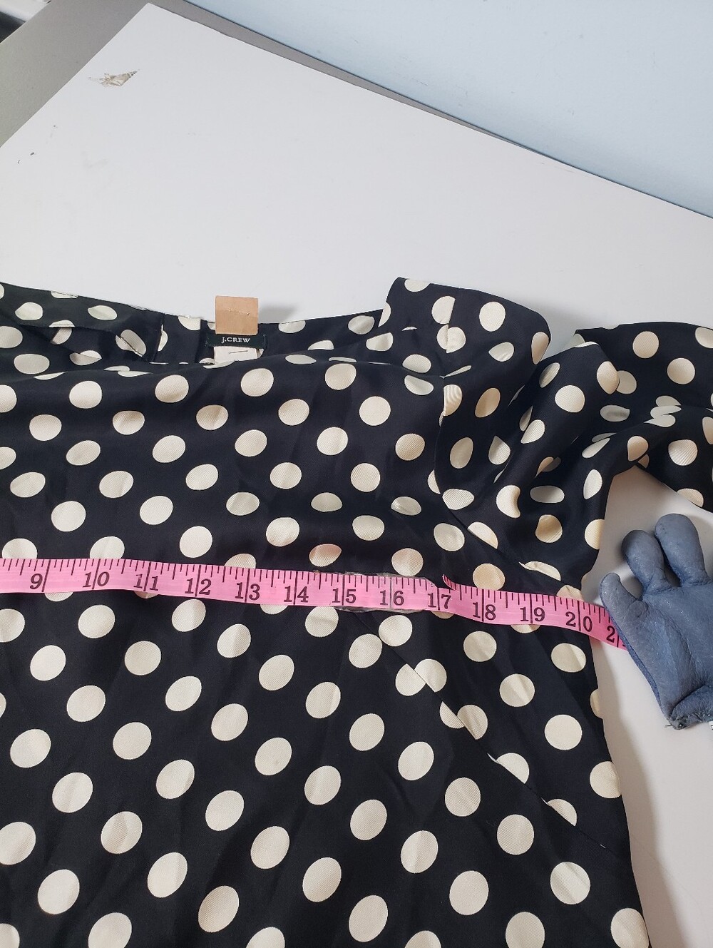 Vintage J Crew Silk Polkadot Boatneck Three Quarter Sleeves 12 Preppy Classic - Picture 7 of 9
